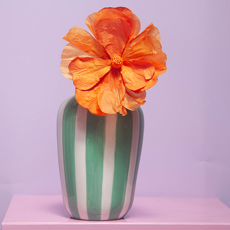 Single Paper Flower Small - Orange-Little Fish Co.