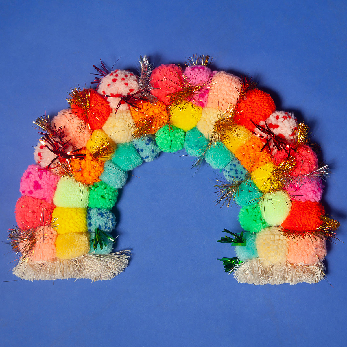 Pom pom rainbow wall hanging-Little Fish Co.
