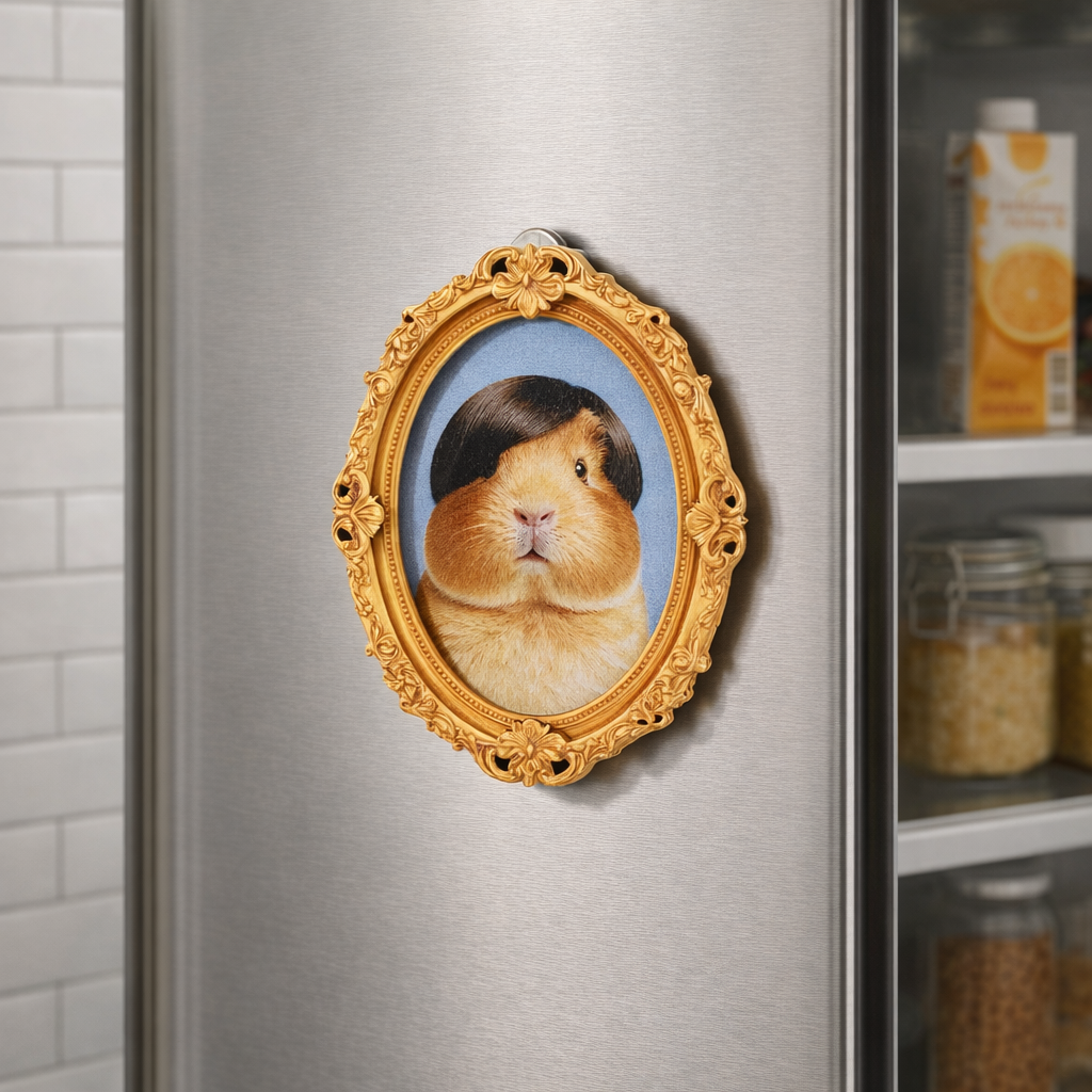 Side Bangs Guinea pig fridge magnet