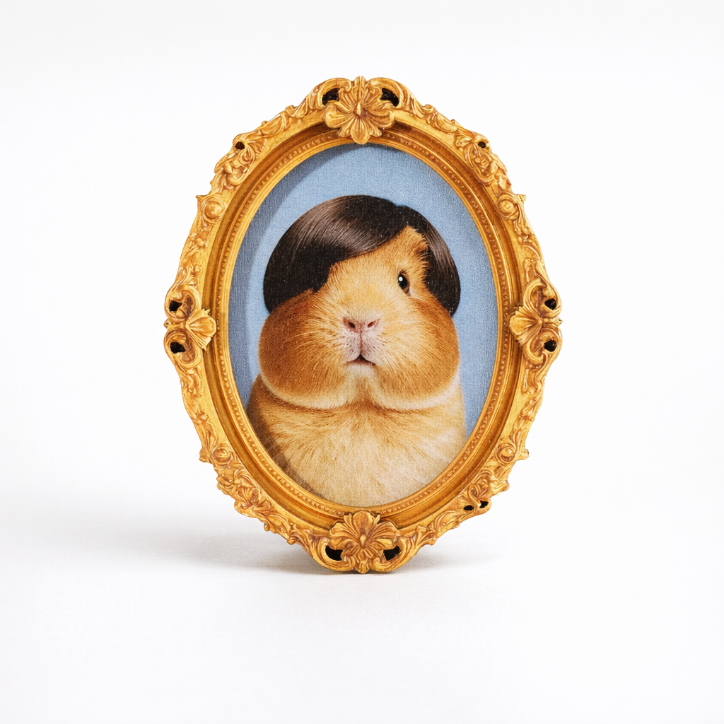 Side Bangs Guinea pig fridge magnet