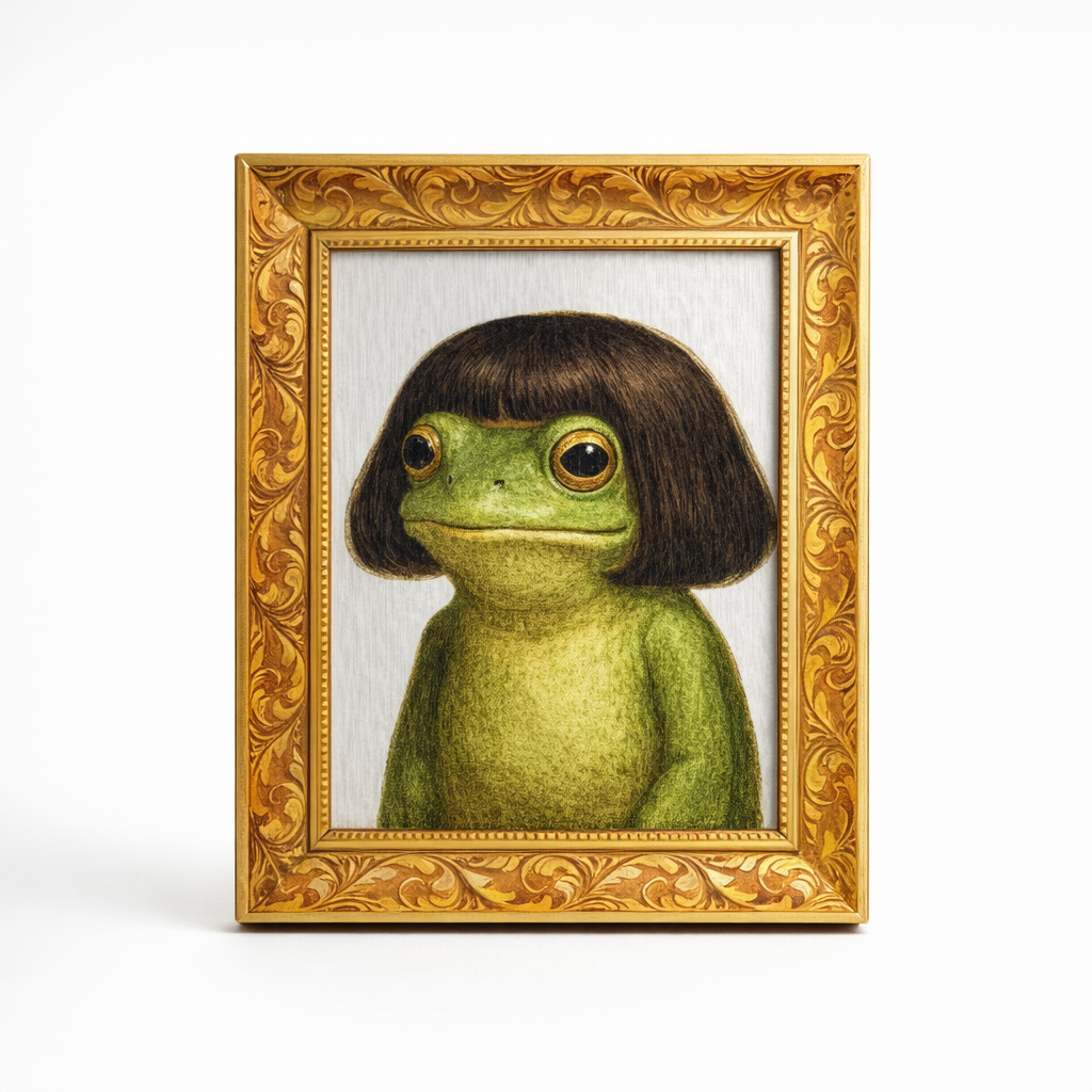 Frog with bob fridge magnet