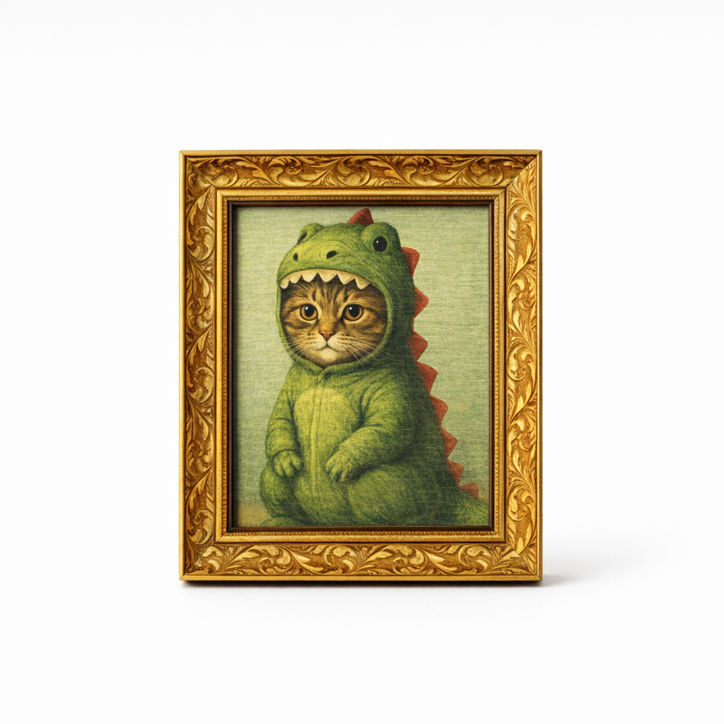 Dino Cat fridge magnet
