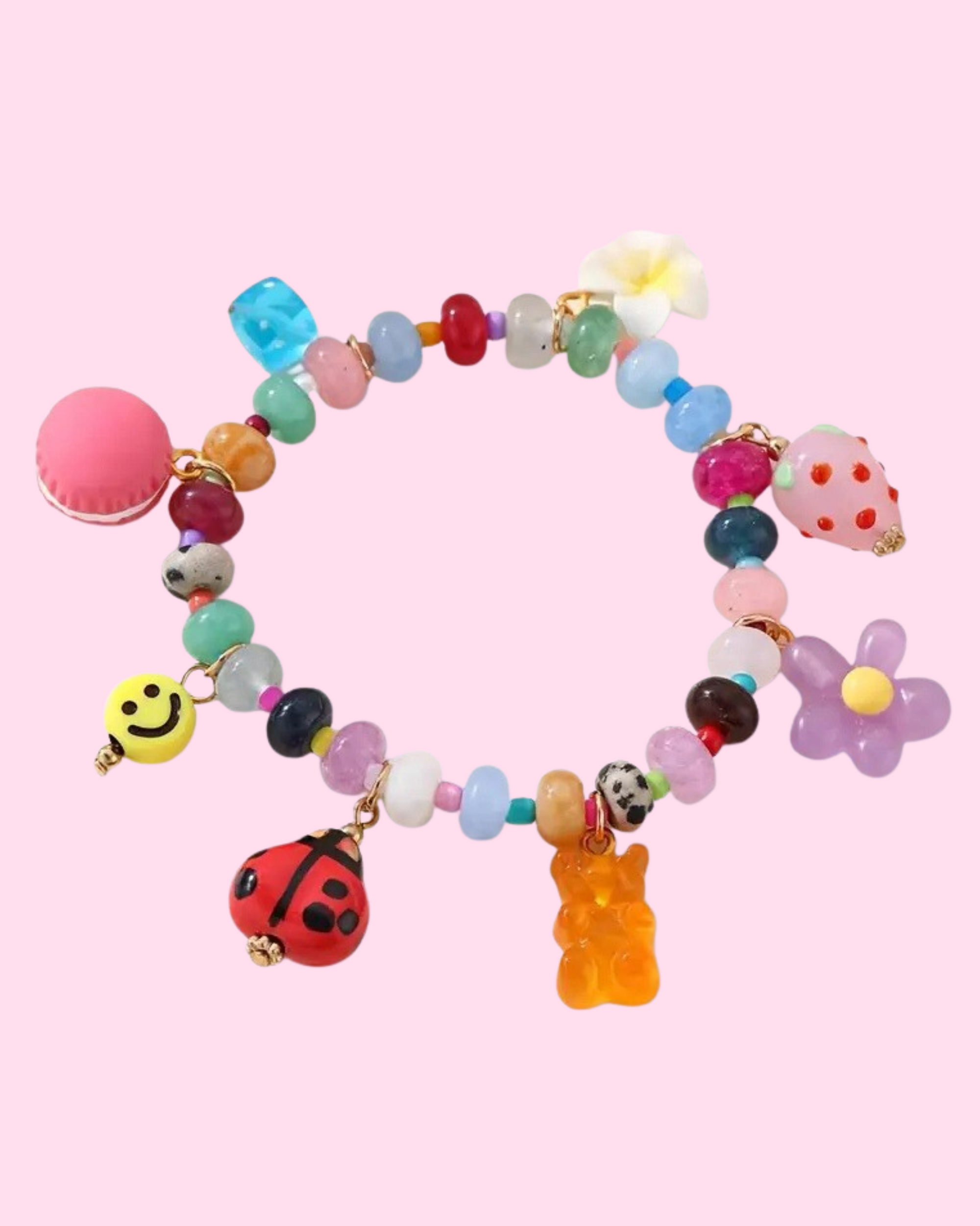 The " Charmer" Glass beaded charm bracelet - styles various