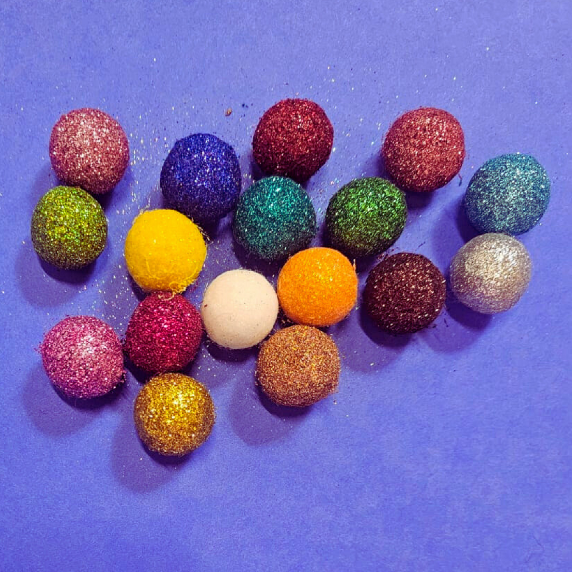 Set of 15 Glitter Balls-Little Fish Co.