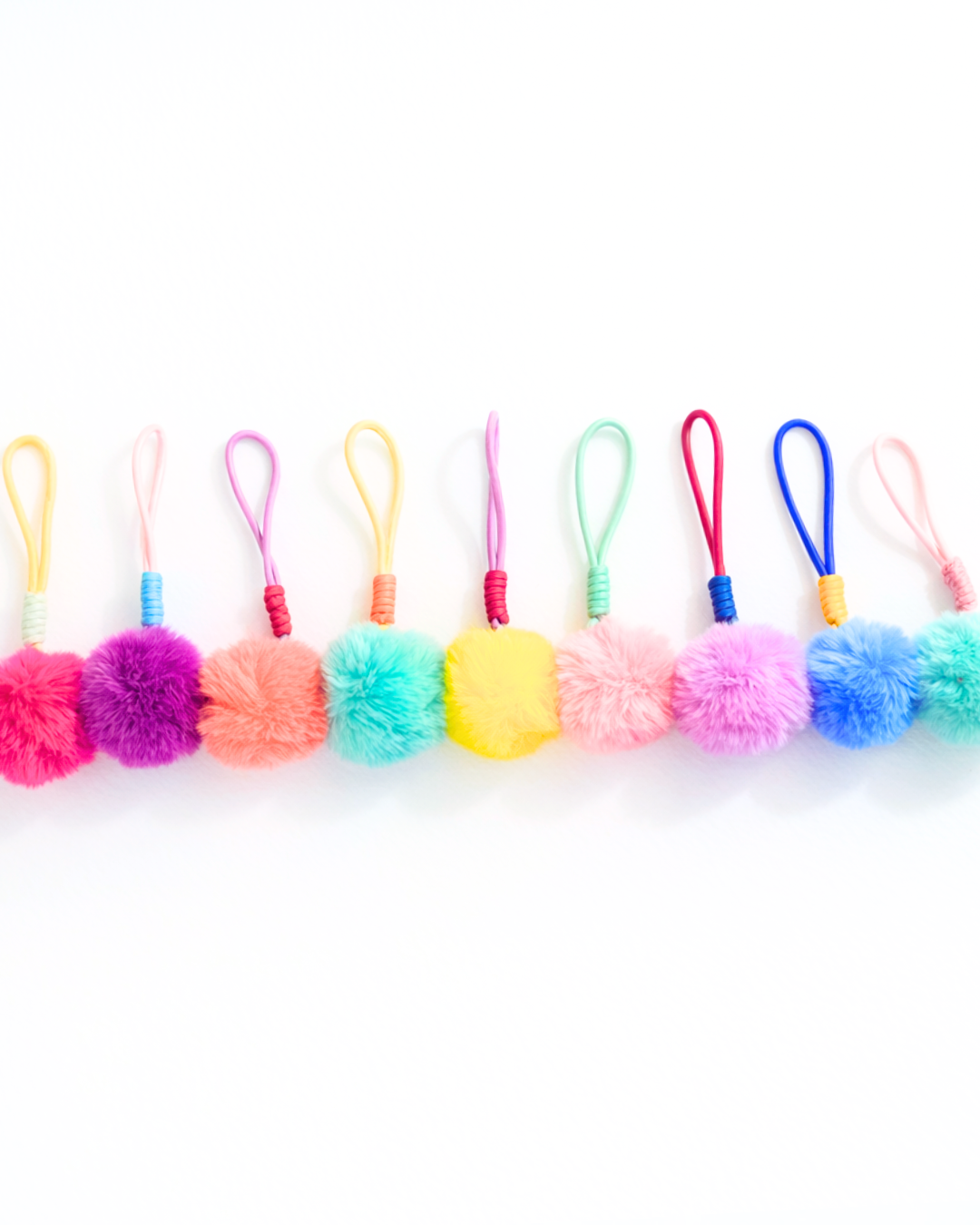 Fluffy Pom Pom Bag Charm Vegan