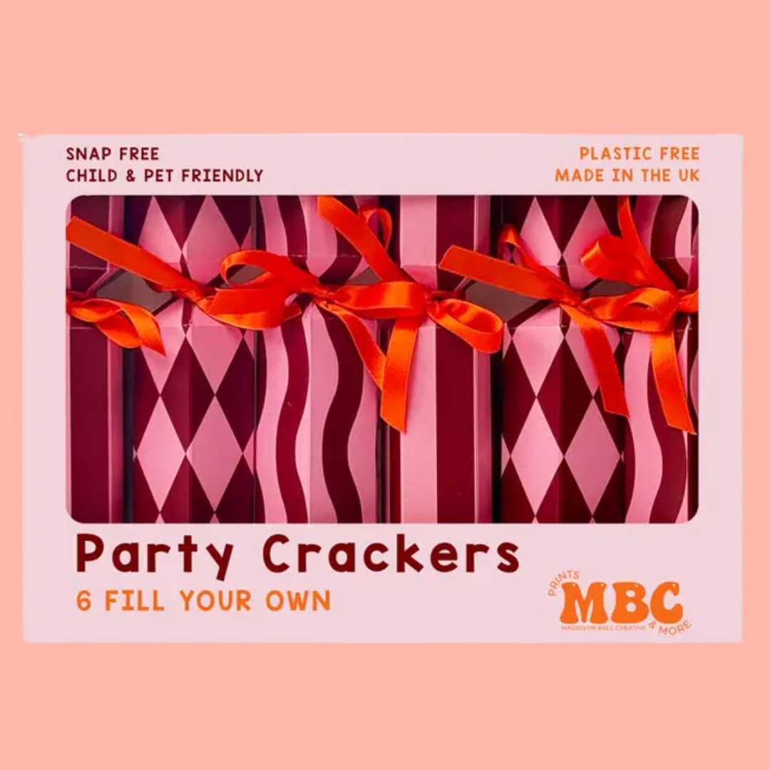 Christmas Crackers - Pink / Maroon (Ships September)-Top 30 Christmas-Little Fish Co.
