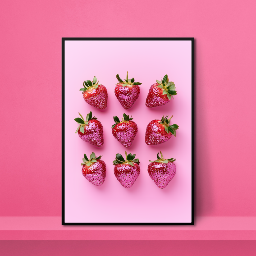 Glitter Strawberries-Top 30 Art-Little Fish Co.