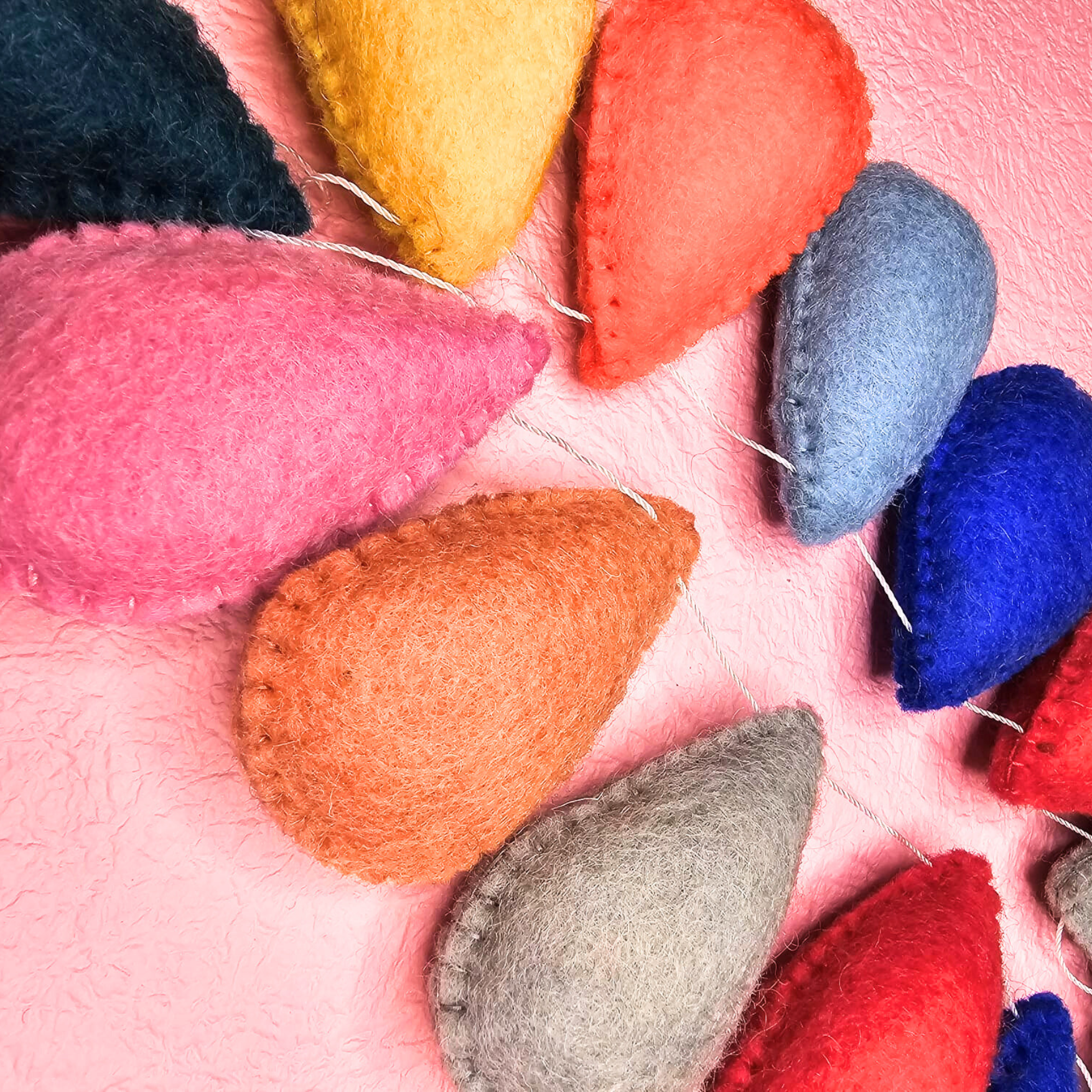 Felt Droplet garland - Smartie-Fun-Little Fish Co.