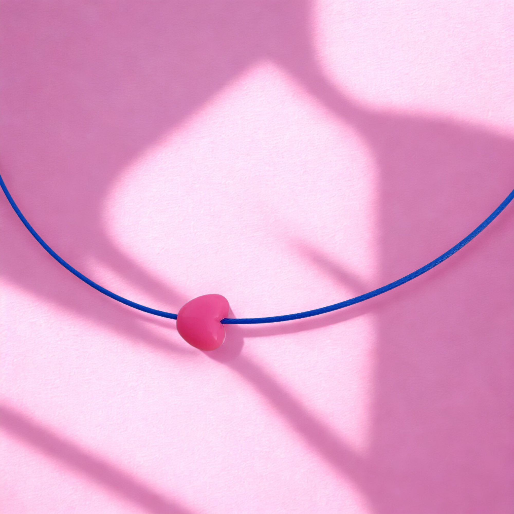 Simple string heart necklace-Little Fish Co.