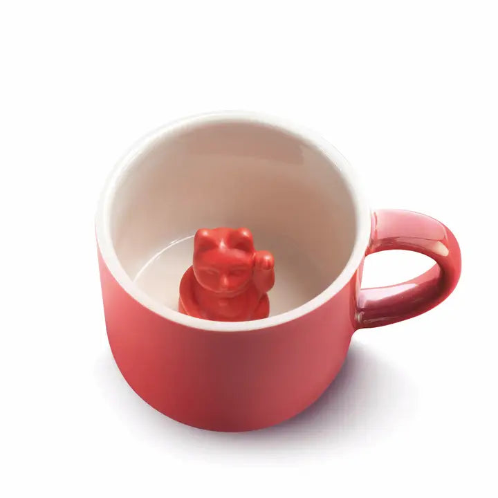 Lucky Cat Mug - Red-New Arrivals 2025-Little Fish Co.