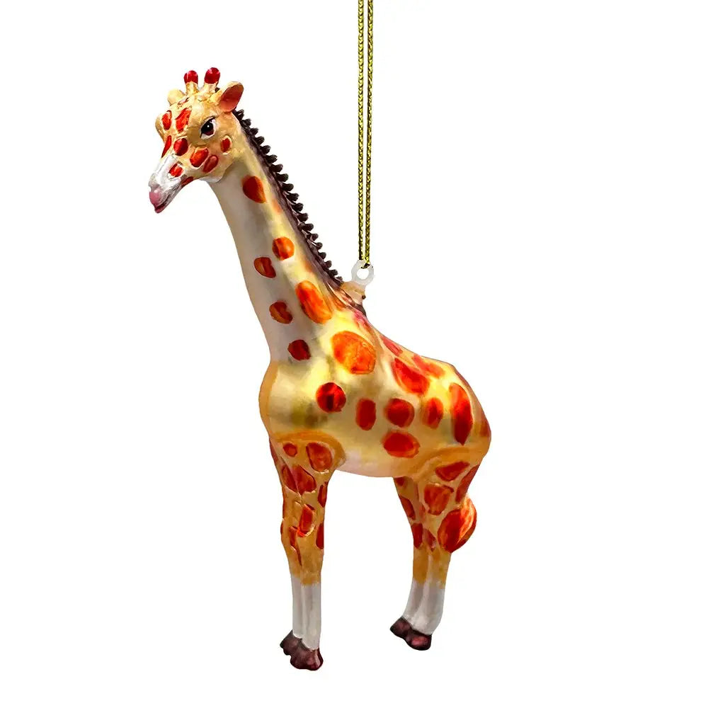Giraffe glass ornament Handcrafted