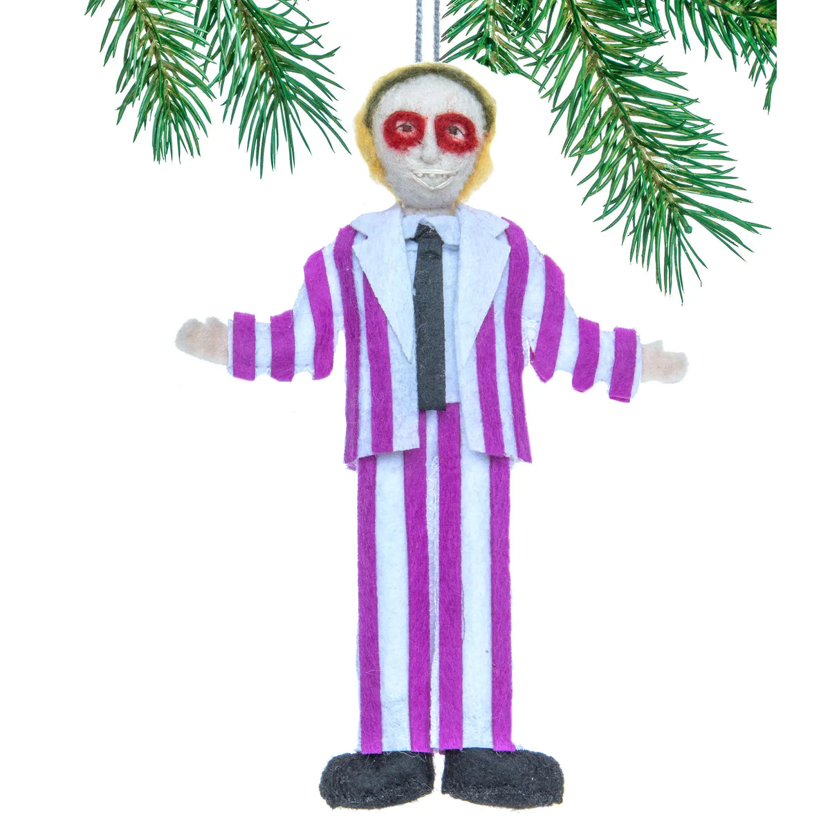 Beetlejuice Felt Ornament
