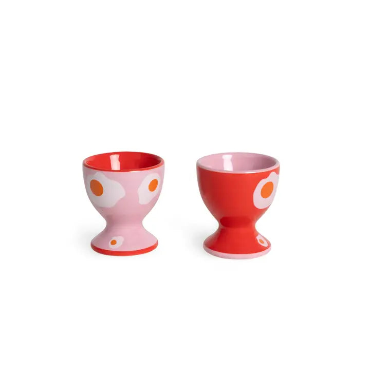 Set of 2 Cups Pink / Red