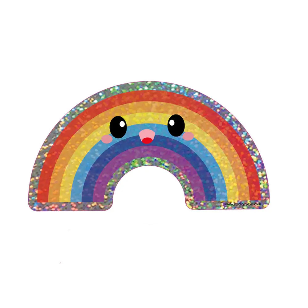 Glitter sticker - Rainbow-Fashion-Little Fish Co.