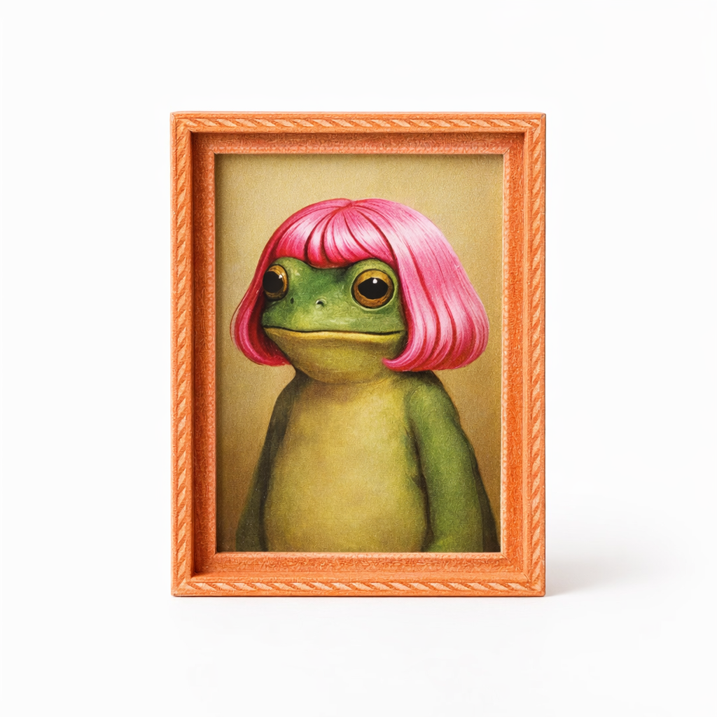 Pink Bob Frog fridge magnet
