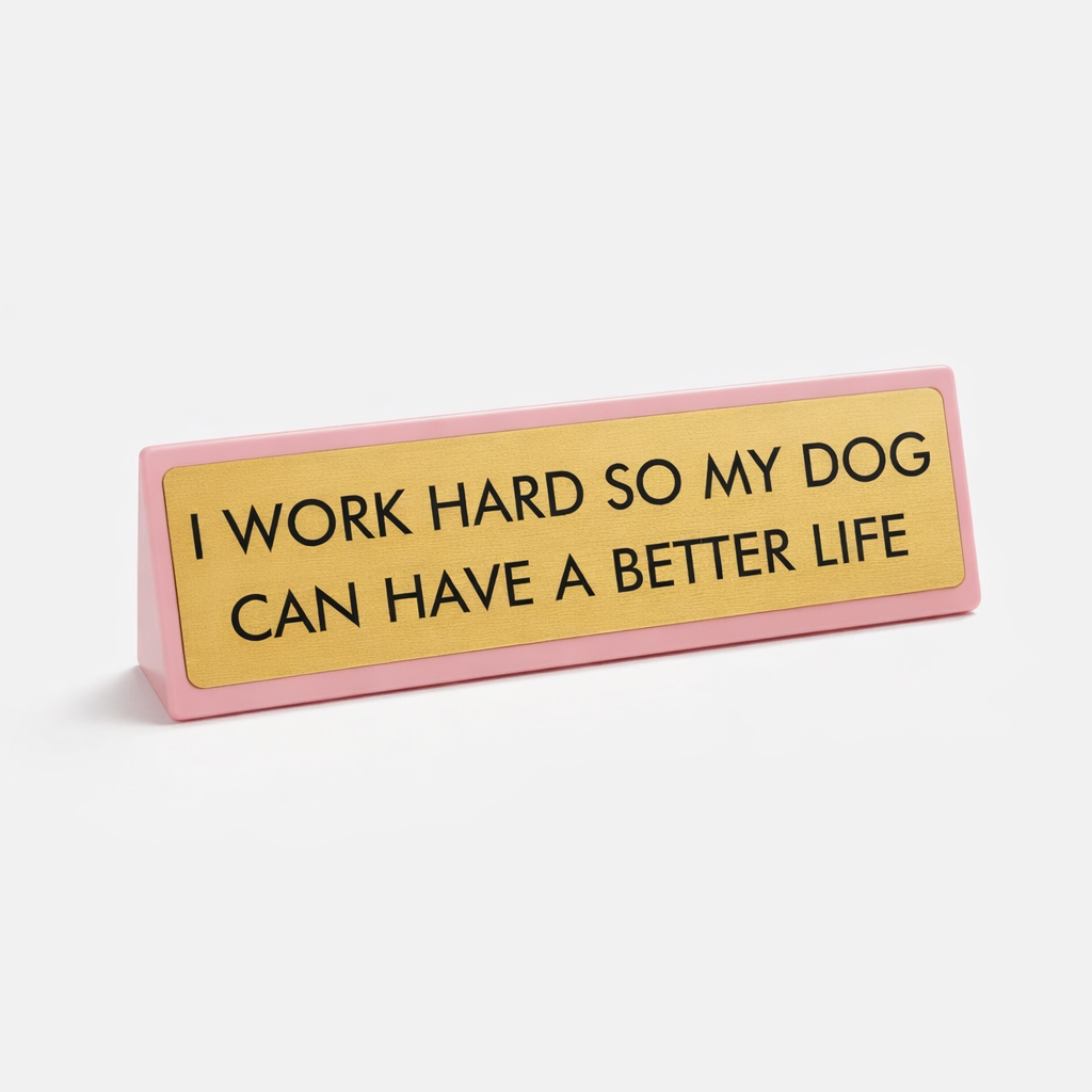 Dog Desk Sign