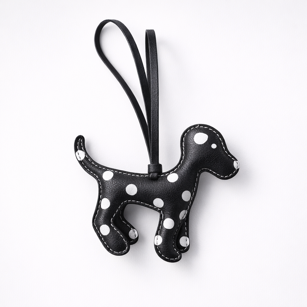 Spotted  dog  Bag Charms - colours assorted