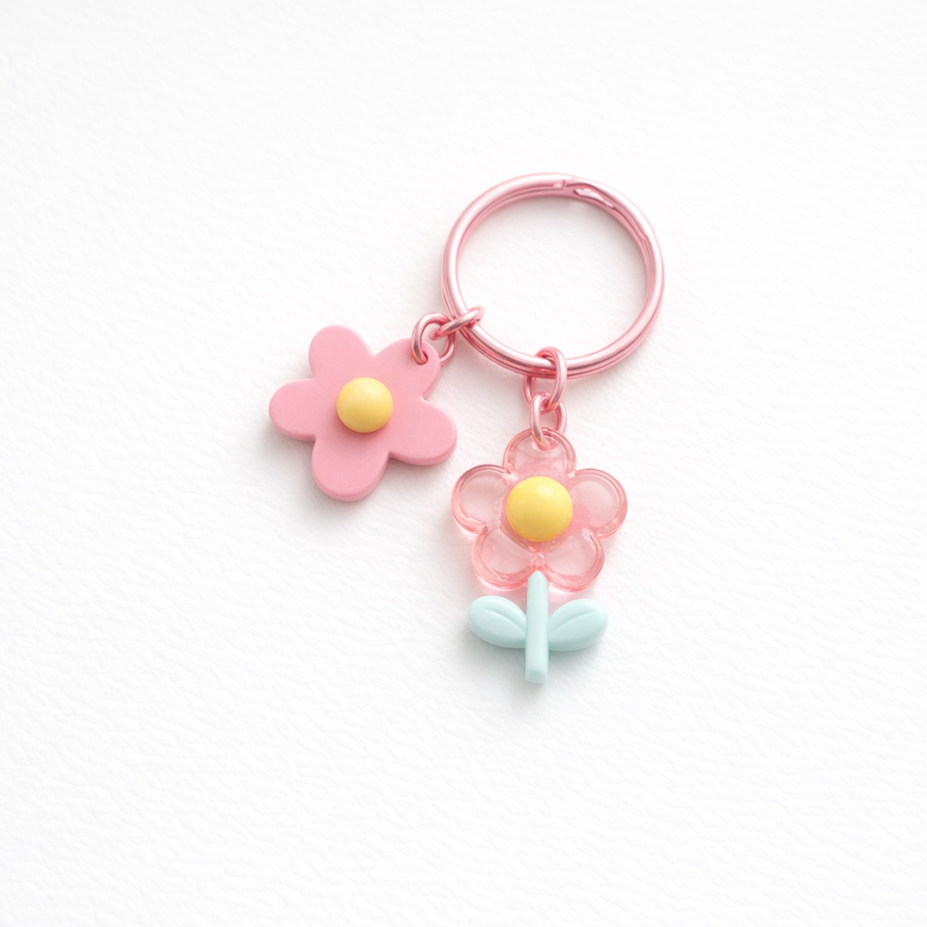 Daisy Flower Bag Charm - Colours assorted