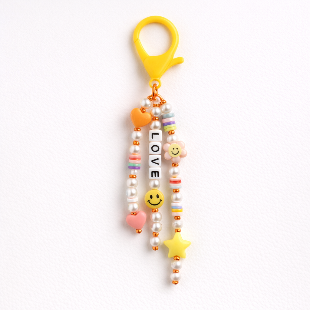 Dangle clip on Bag Charm - Colours assorted