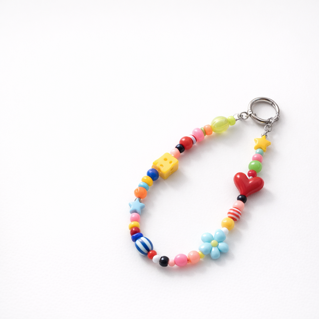 Chunky beaded Bag Charms - Colours assorted