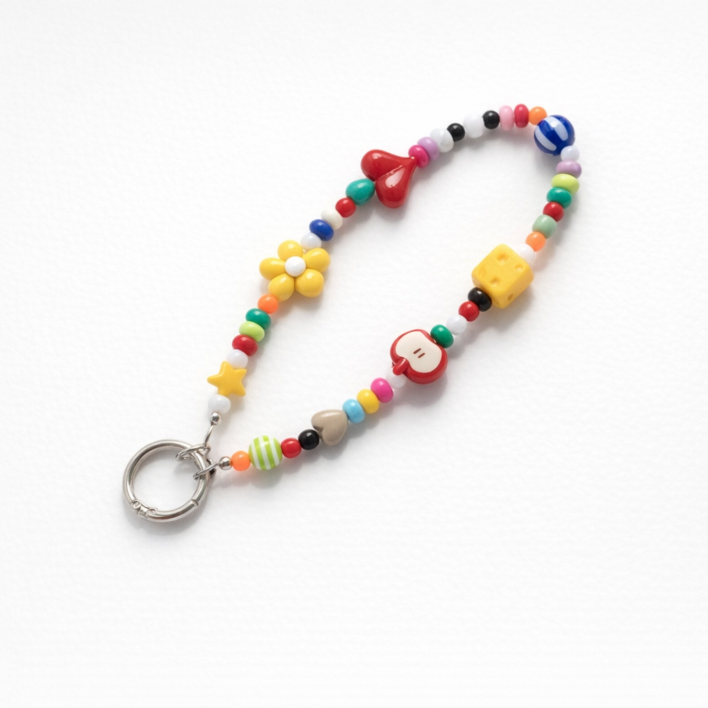 Chunky beaded Bag Charms - Colours assorted