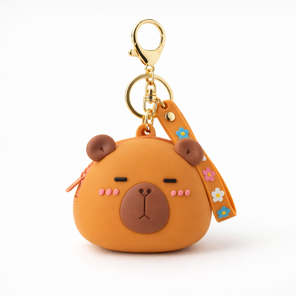 Silicon Capybara Key Chain Wallet Bag Charm