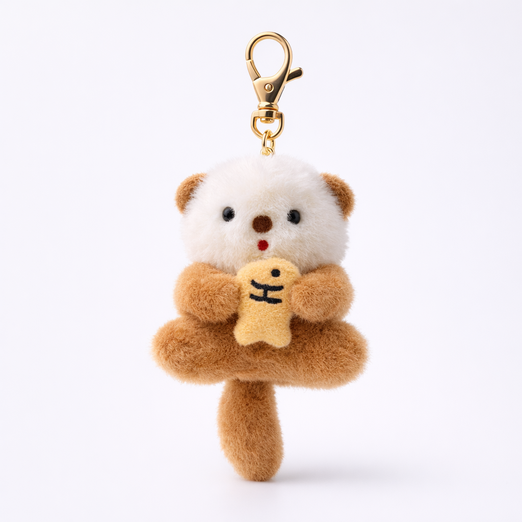 Plush Otter Bag Charm - colours assorted