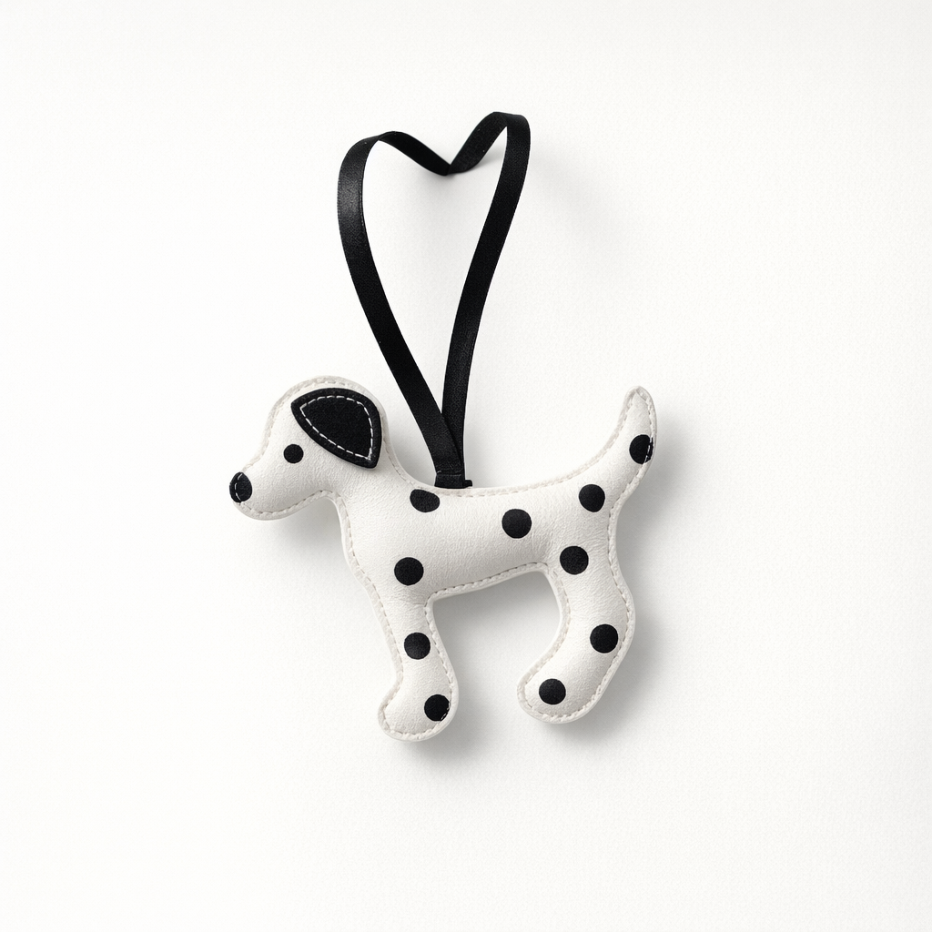 Spotted  dog  Bag Charms - colours assorted