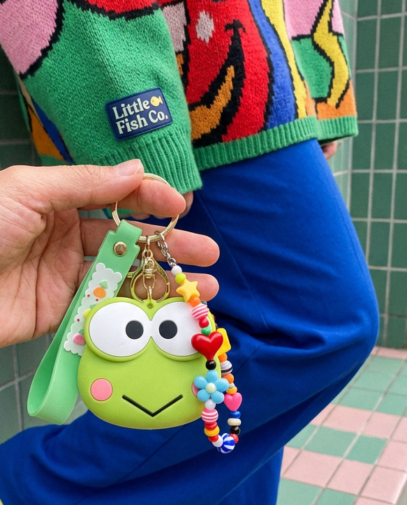 Silicon Frog Key Chain Wallet Bag Charm