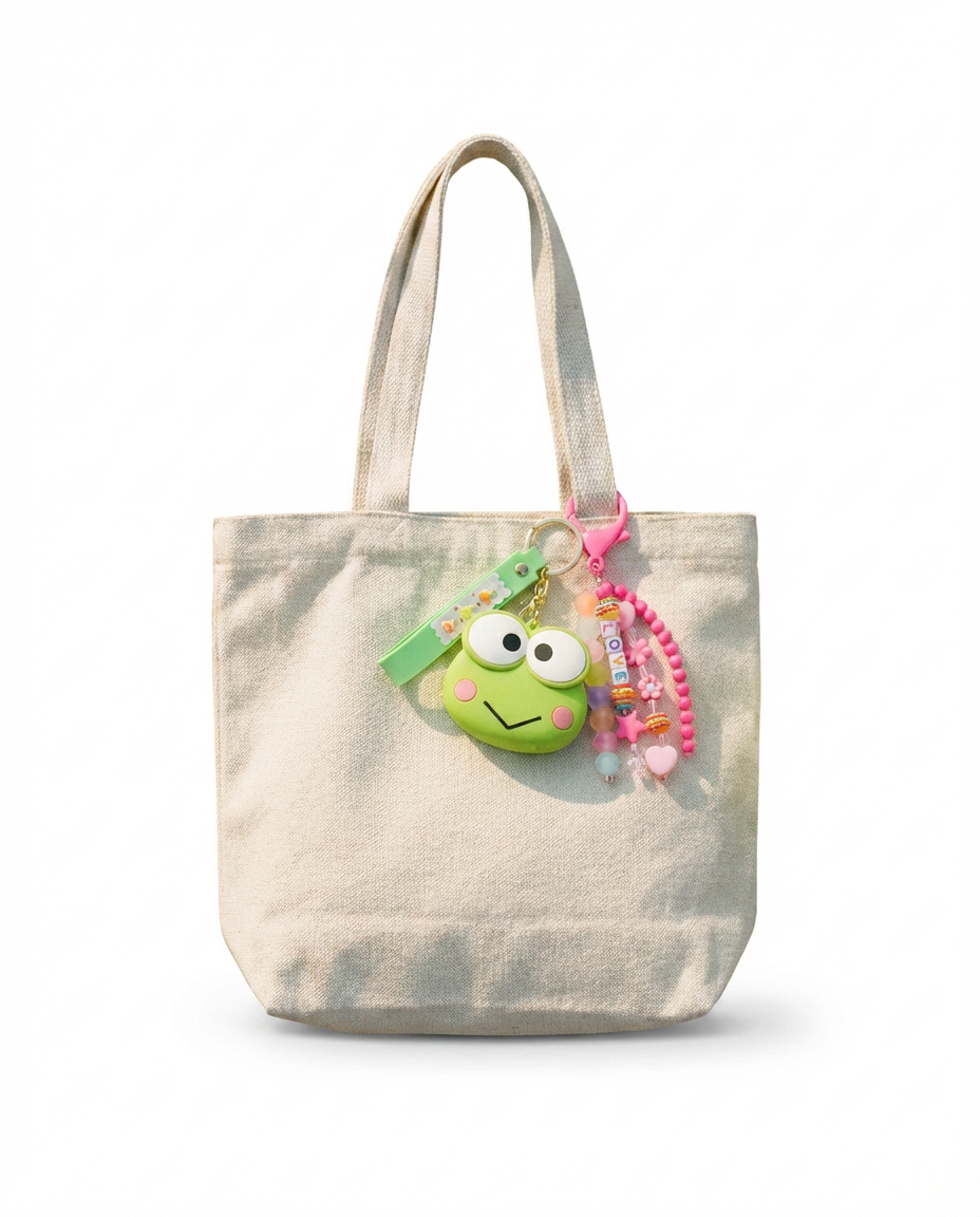 Silicon Frog Key Chain Wallet Bag Charm