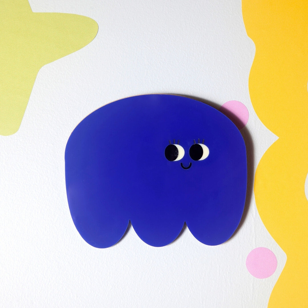 Ken Wall / Magnet smile in Gloss Deep Blue-Little Fish Co.