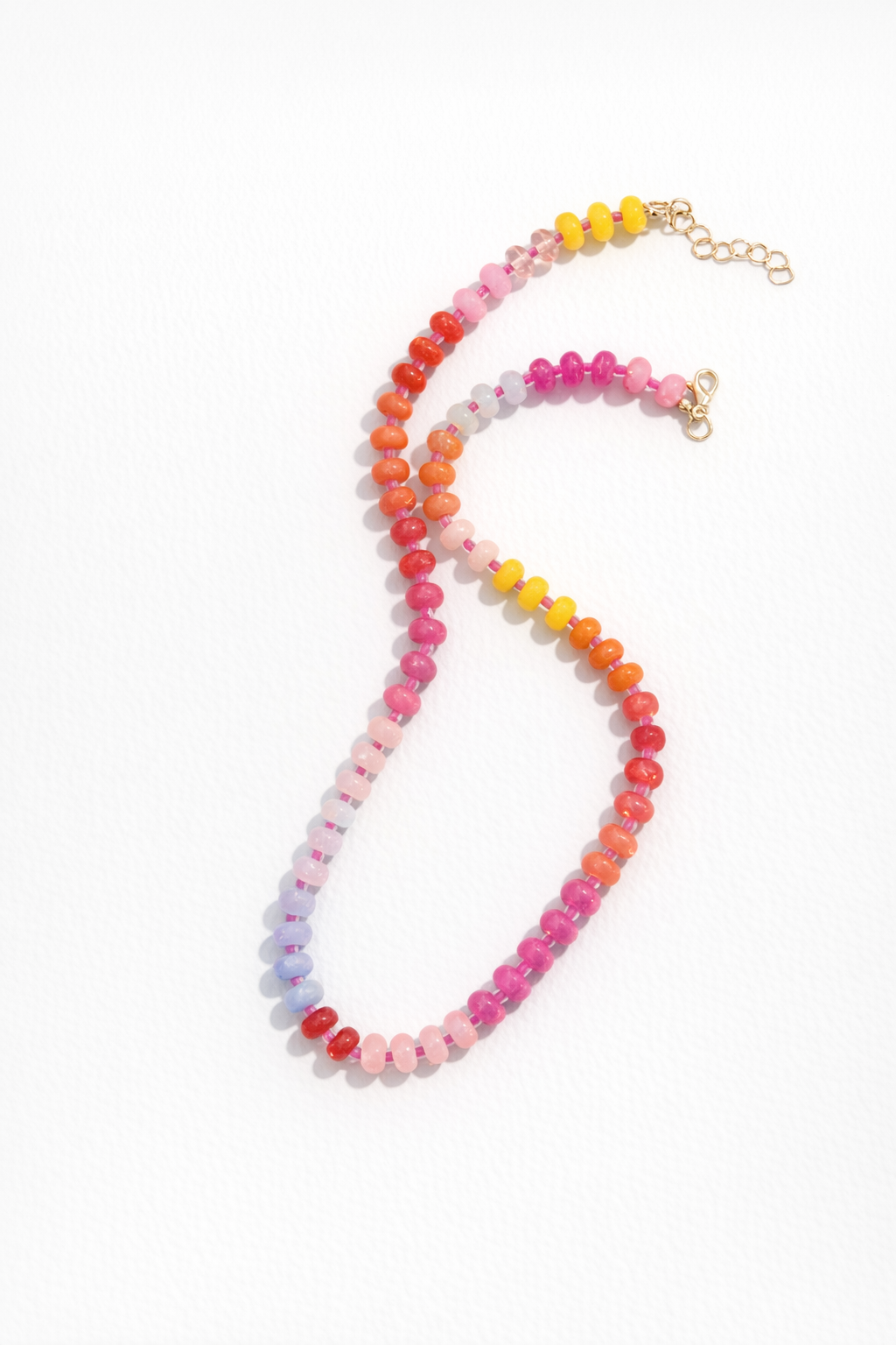 Coloured stone necklace Sunrise