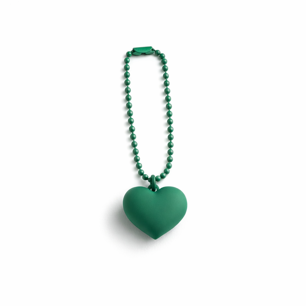 Metal chain Heart Bag Charm Key ring colours assorted