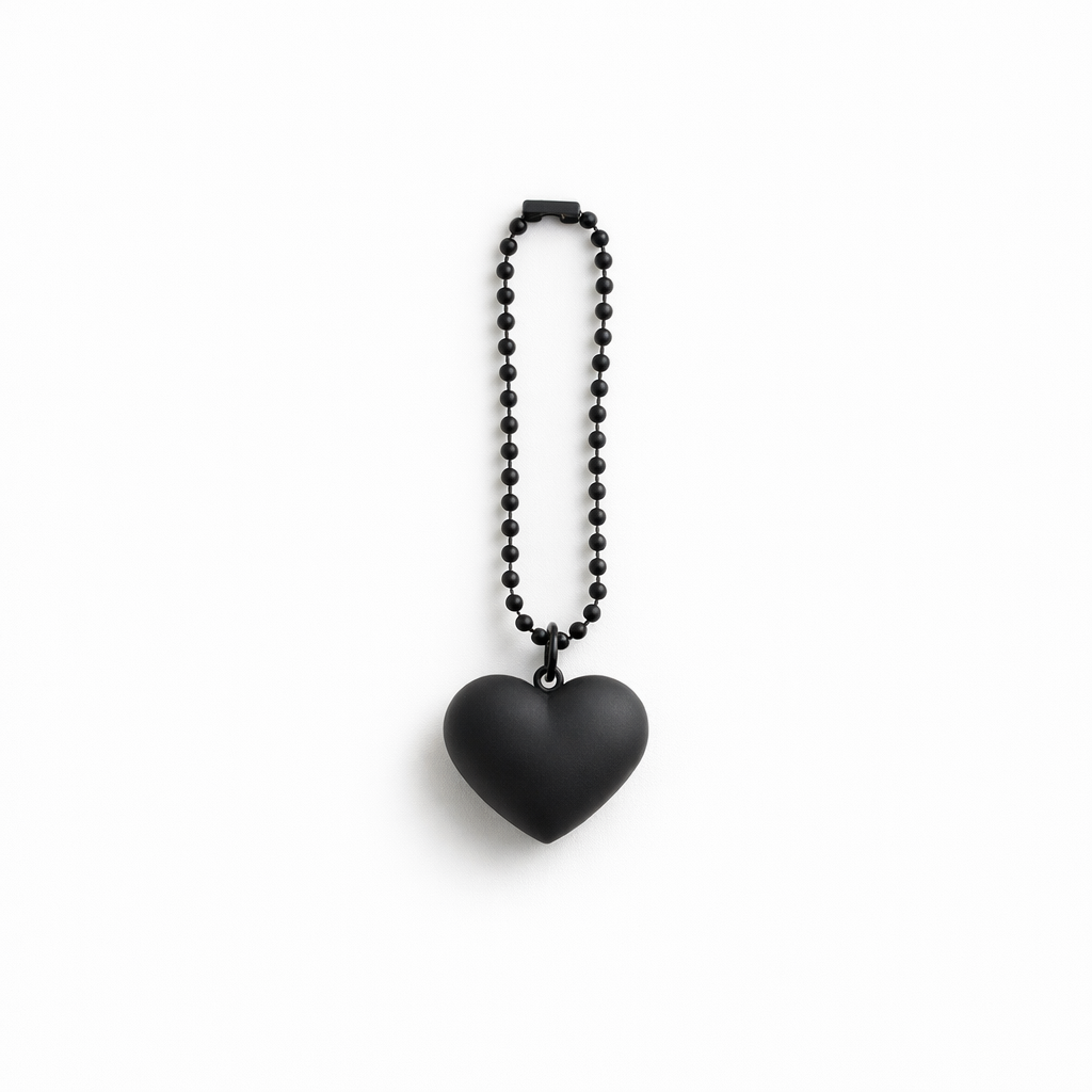 Metal chain Heart Bag Charm Key ring colours assorted