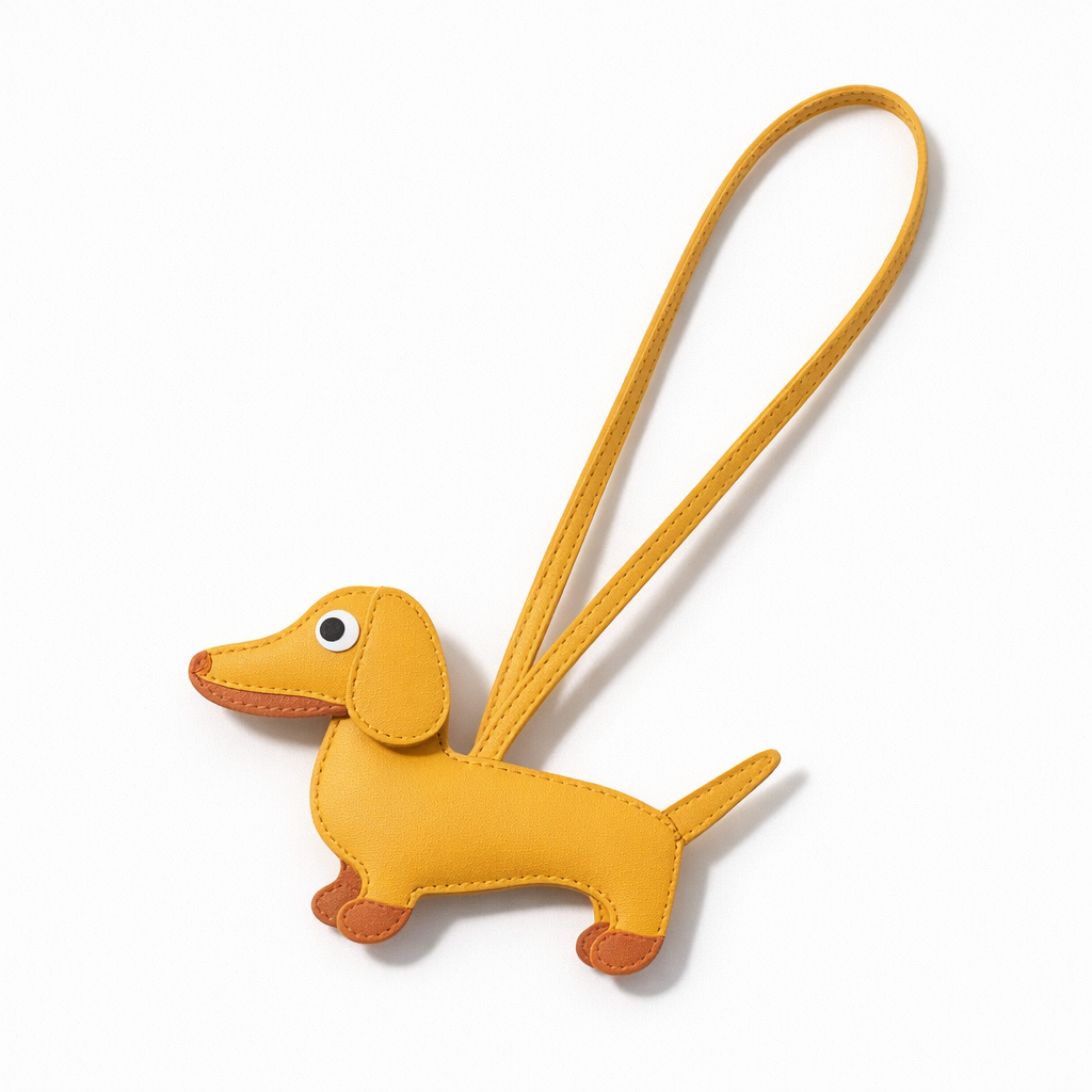 Cute Sausage dog key charm - colours assorted