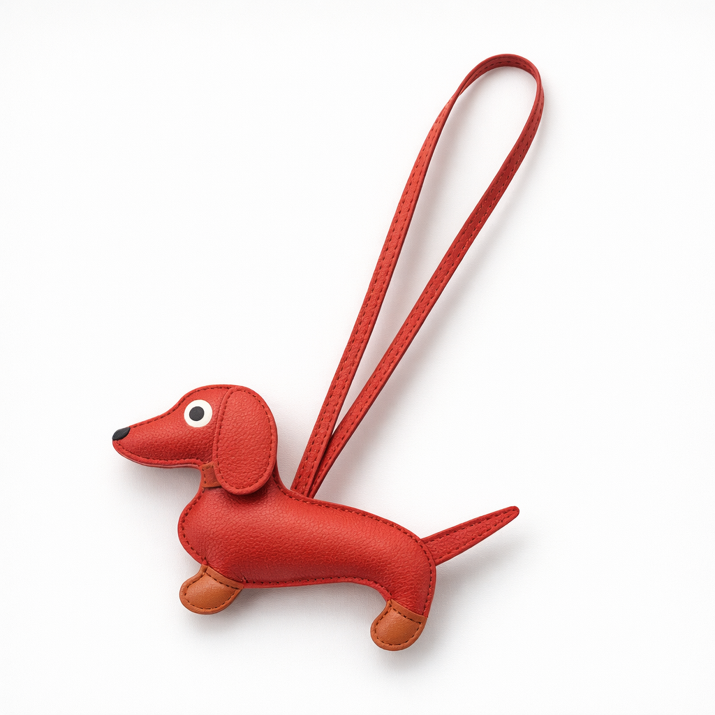 Cute Sausage dog key charm - colours assorted
