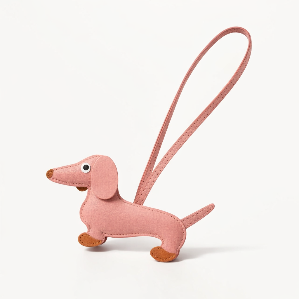 Cute Sausage dog key charm - colours assorted