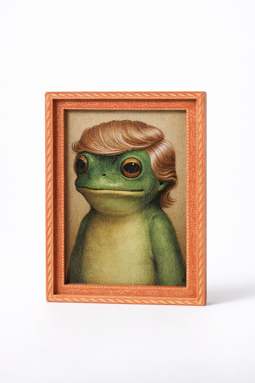 Business frog fridge magnet