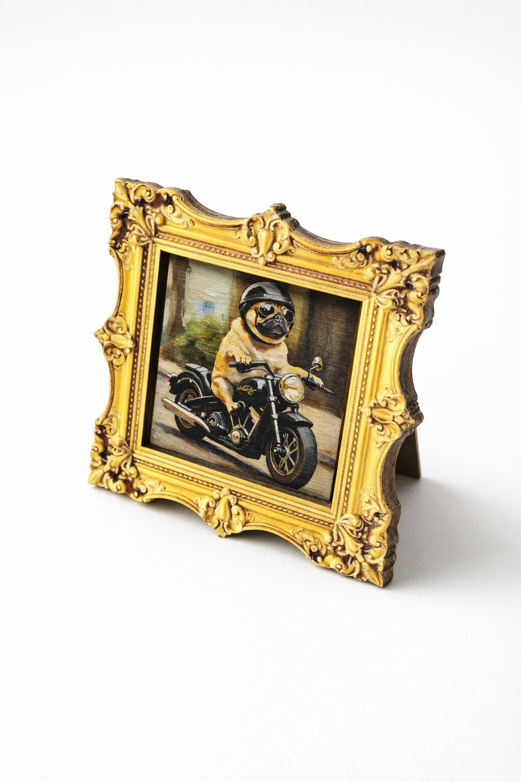 Biker Pug fridge magnet