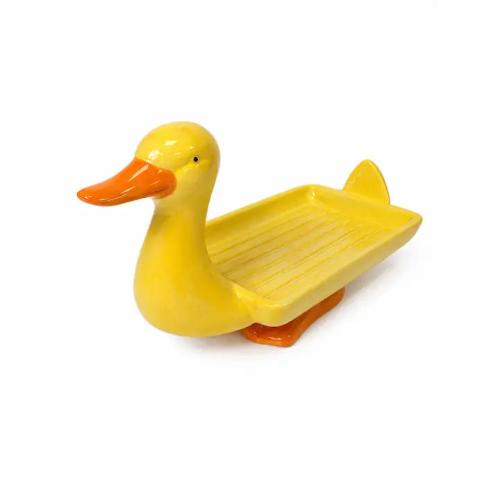 Yellow Ceramic Soap duck dish