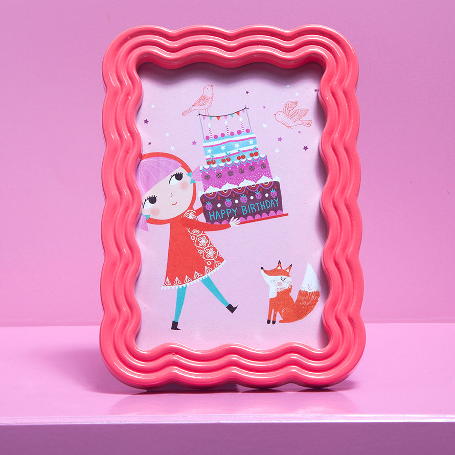 Lotti Swirl Frame Fuchsia-Pimp my Desk-Little Fish Co.