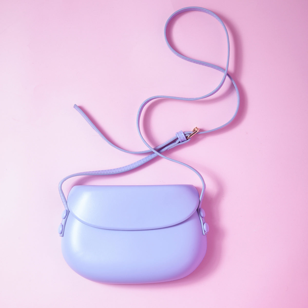 Button bag - mini retro cross body lilac-Top 30 Fashion-Little Fish Co.