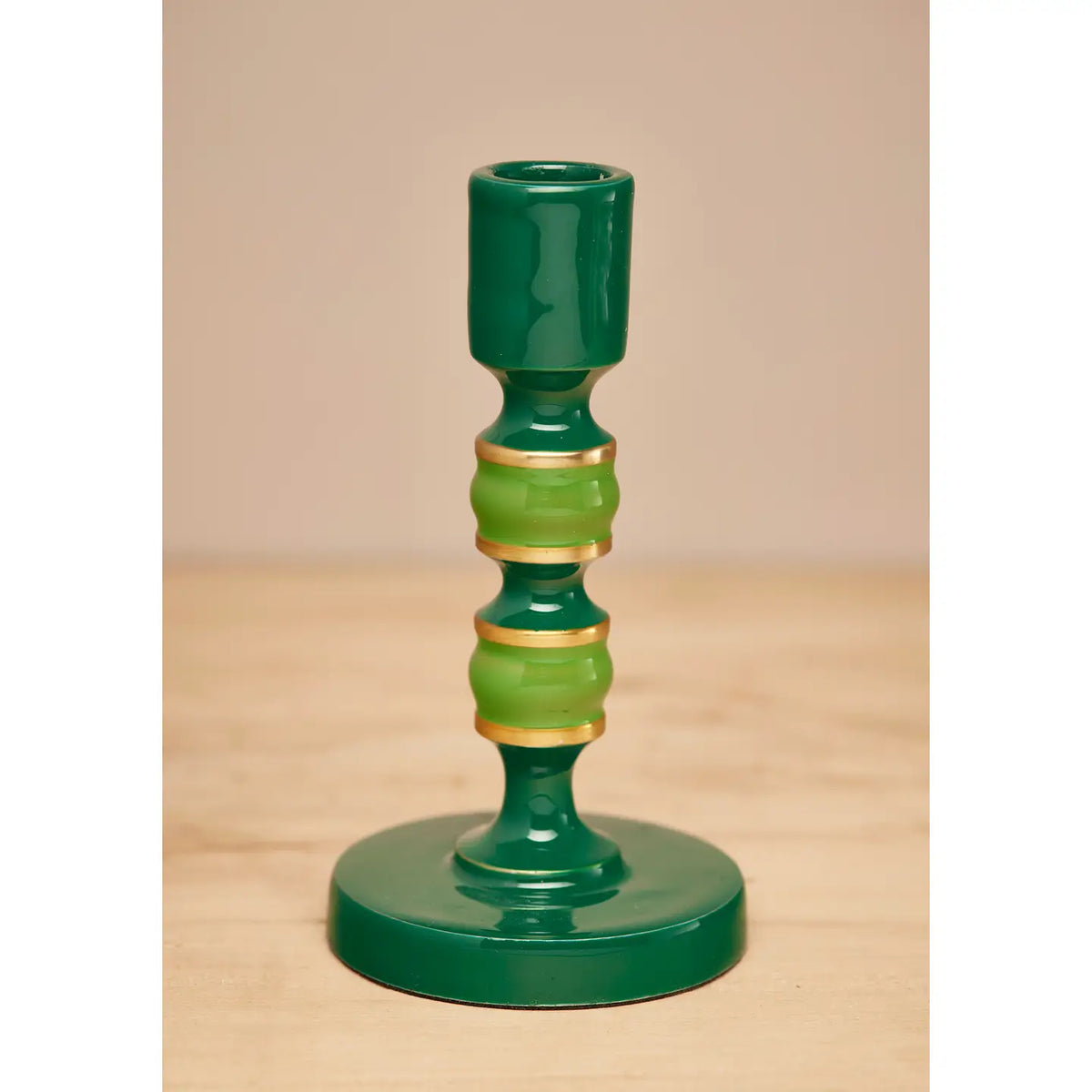 Stripe Enamel Candlestick