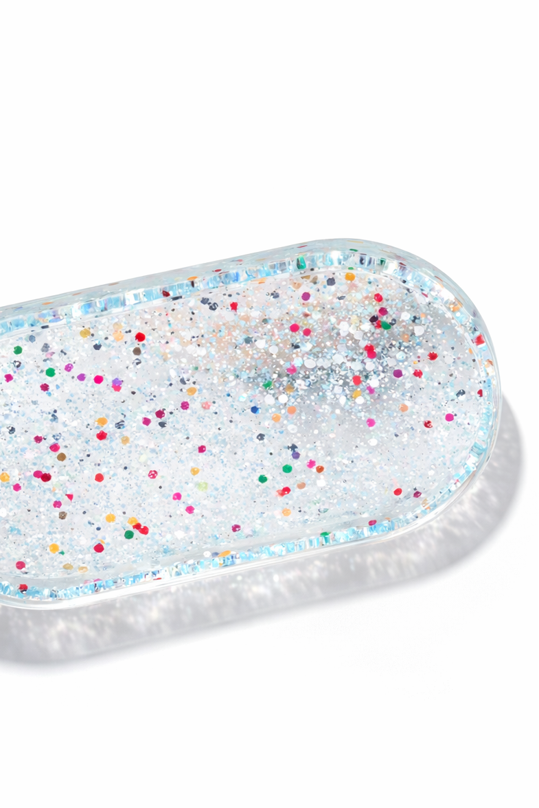 Glitter Resin Trinket dish - colours assorted