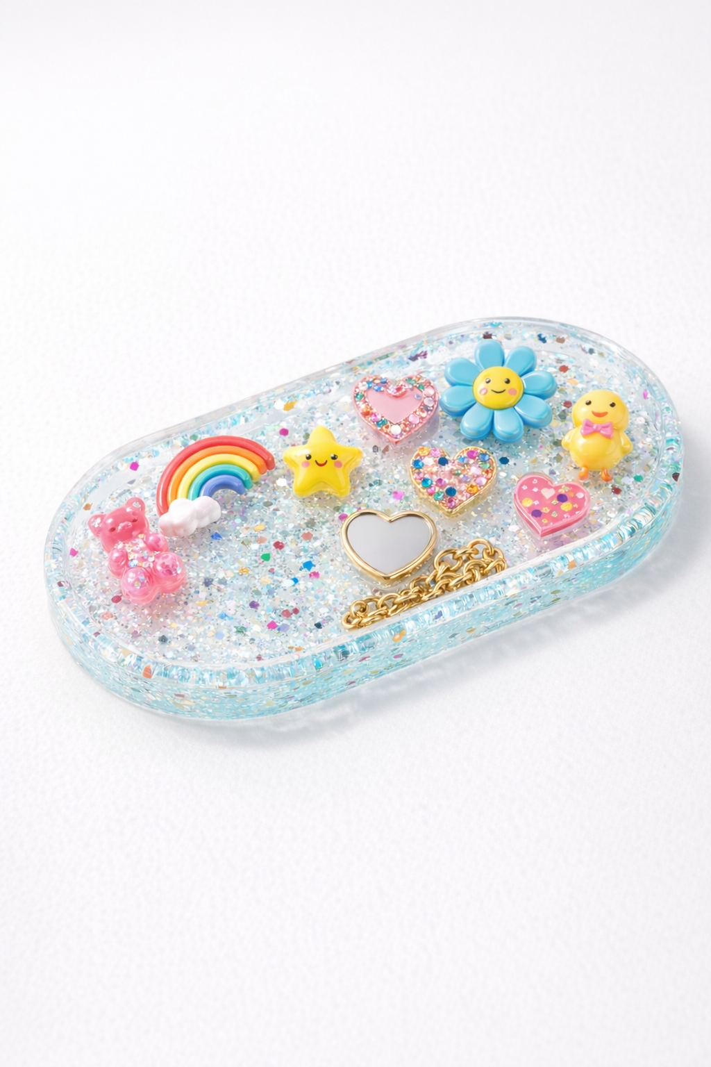 Glitter Resin Trinket dish - colours assorted