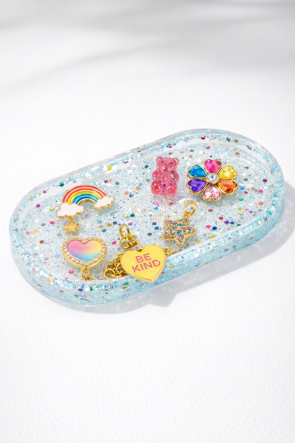 Glitter Resin Trinket dish - colours assorted