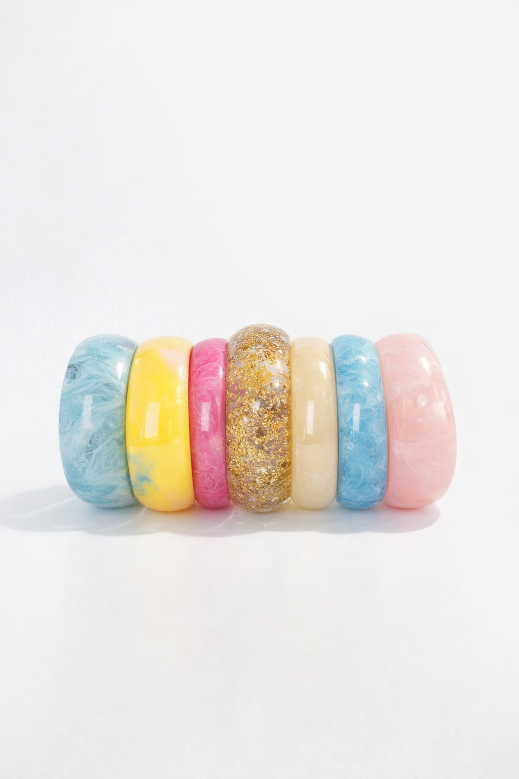 Chunky Acrylic Bangels - Colours assorted