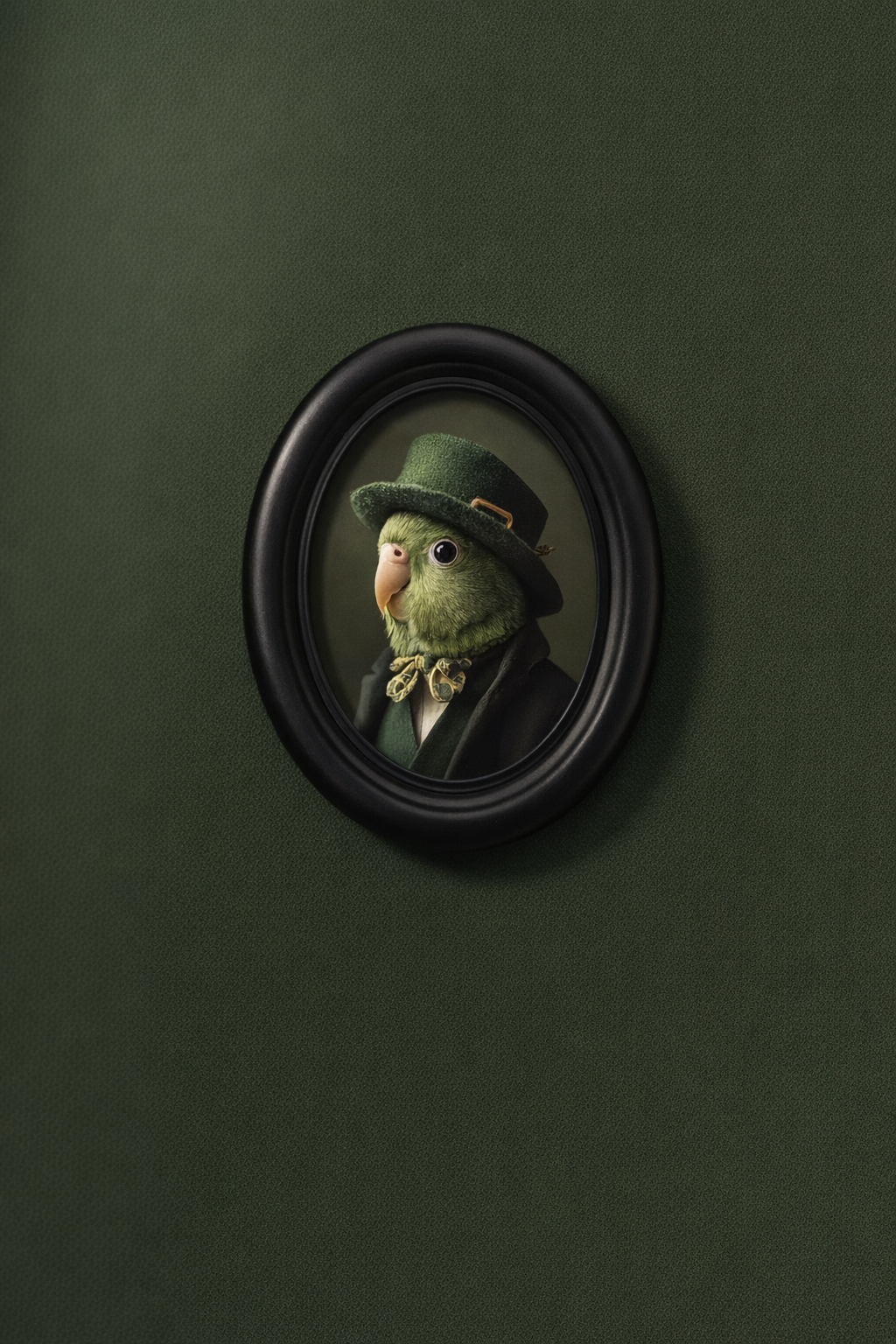 Green Parrot Wall Plaque