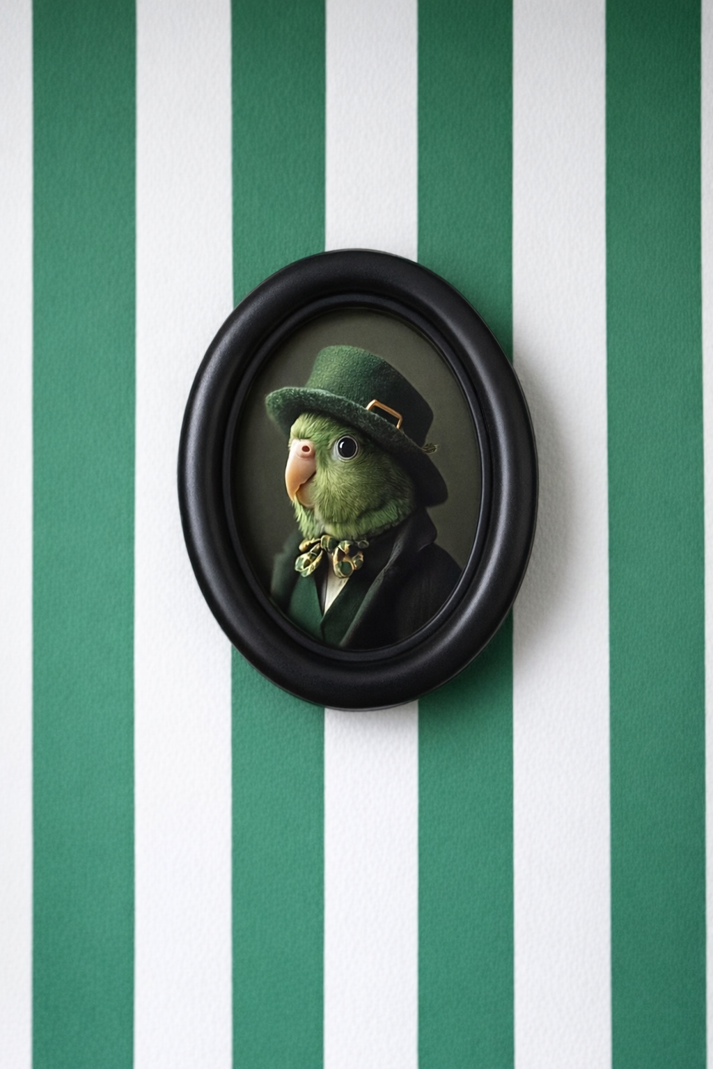 Green Parrot Wall Plaque