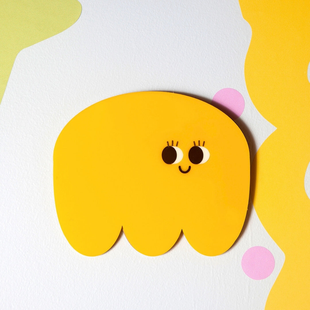 Ken Wall / Magnet smile in Gloss Yellow-New Arrivals 2025-Little Fish Co.